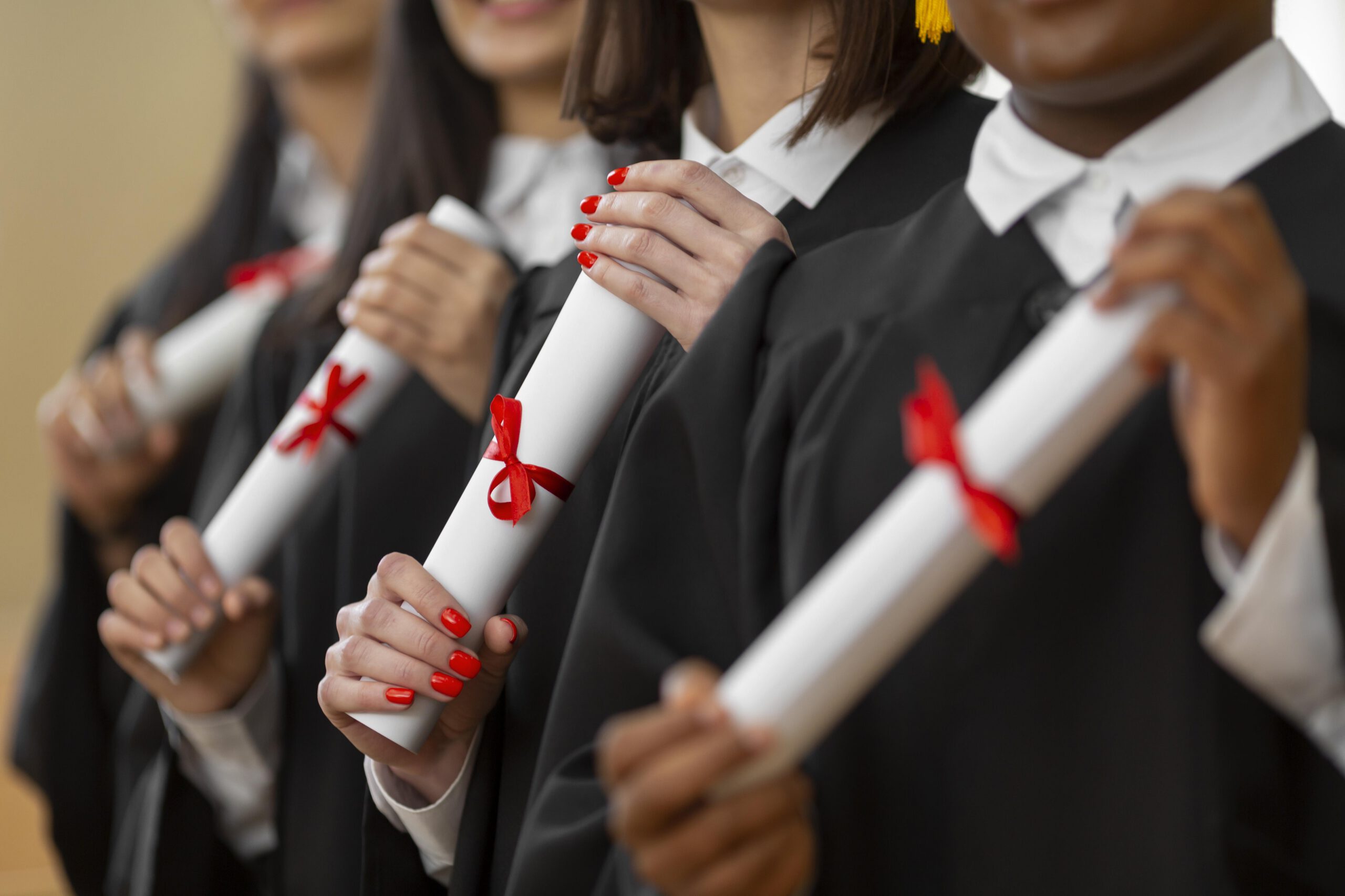 people-graduating-with-diplomas-close-up people-graduating-with-diplomas-close-up